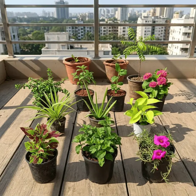 Balcony Bliss Garden with Mint